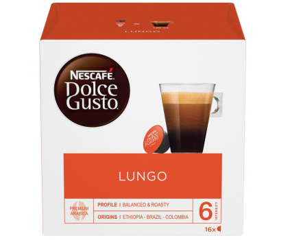 Akcesoria do ekspresów Nescafe Kawa kapsułkowa NESCAFECAFFE LUNGO do Dolce Gusto 16szt. NOW